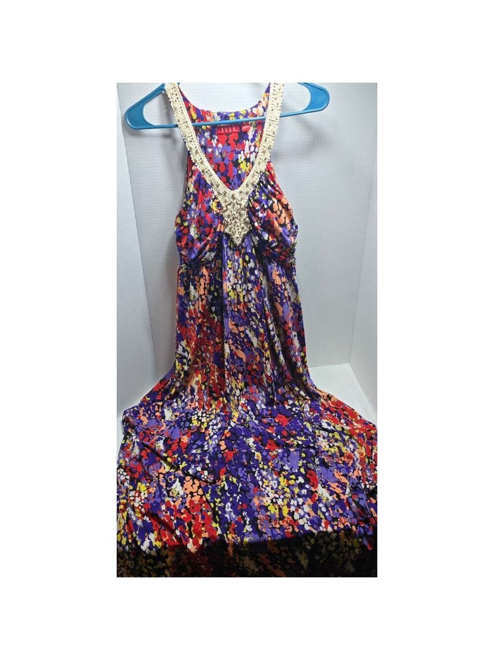 Women's ELLE Floral Maxi Dress S Purple Red long